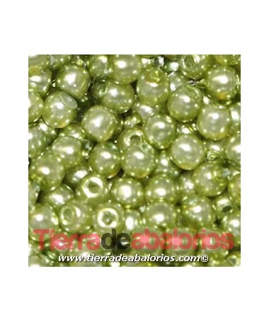 Perla de Cristal Checo 4mm, Verde Olivine