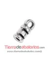 Terminal Mini Chafa 10x3mm con Anilla, Agujero 2mm, Plateado