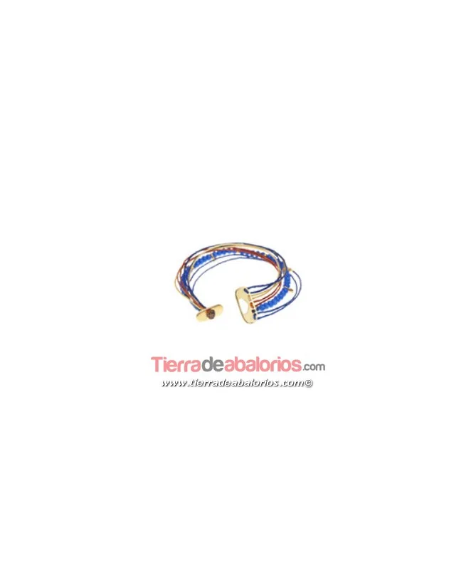 Cierre Ovalado para 9 Hilos con Tope, Plateado
