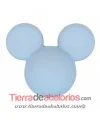 Mickey Mouse de Silicona 24x20mm Agujero 2,5mm, Azul