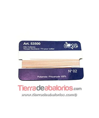 Hilo de Enfilar No. 2 con Aguja Incluida - Rosa Hilo de Enfilar No. 2 con Aguja Incluida - Rosa