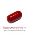Barril Cristal Checo 20x11mm Agujero 2,5mm, Rojo Coral