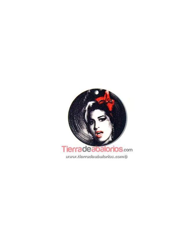 Colgante Metacrilato Disco 35mm Amy Whinehouse