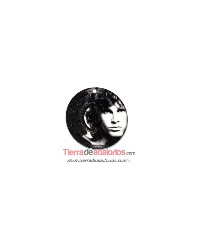 Colgante Metacrilato Disco 45mm Jim Morrison