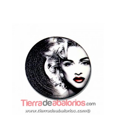 Colgante Metacrilato Disco 45mm Madonna