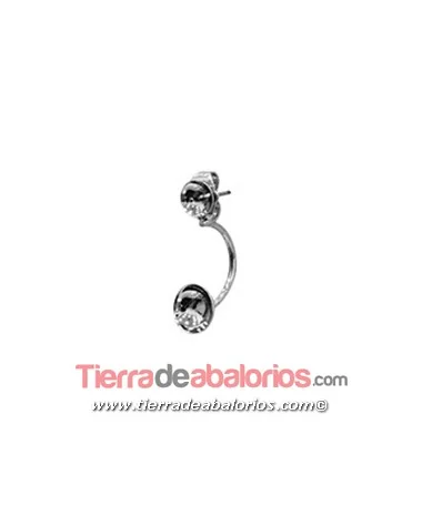 Pendiente Earcuff con Pin Bola 8mm, Plateado