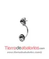 Pendiente Earcuff con Pin Bola 8mm, Plateado