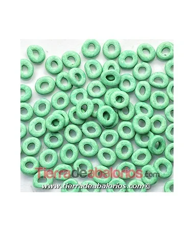 Cerámica Rondel 6x2,5mm Agujero 2,3mm Turquesa Caribe