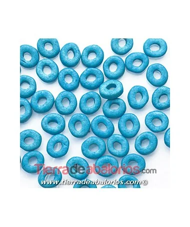 Cerámica Rondel 6x2,5mm Agujero 2,3mm Turquesa Cerámica Rondel 6x2,5mm Agujero 2,3mm Turquesa