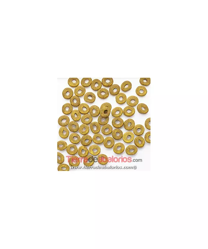 Cerámica Rondel 6x2,5mm Agujero 2,3mm Capuccino
