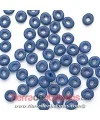 Cerámica Rondel 6x2,5mm Agujero 2,3mm Azul Marino