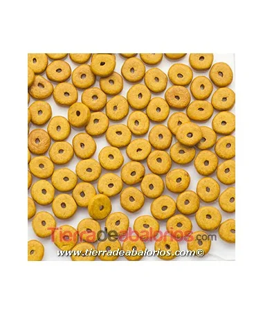 Cerámica Rondel 6,5x2,2mm Agujero 1,2mm Mostaza Cerámica Rondel 6,5x2,2mm Agujero 1,2mm Mostaza