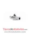 Tubo 19x8mm con Anilla para Colgar, Agujero 2mm, Plateado