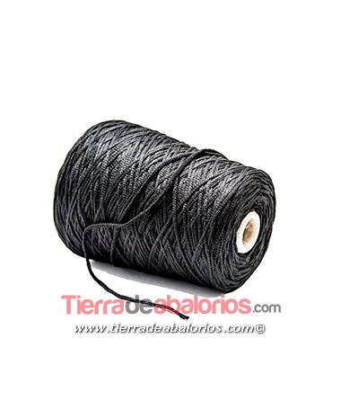 Cordón Elástico 2,5mm para Mascarillas, Negro (10 metros)