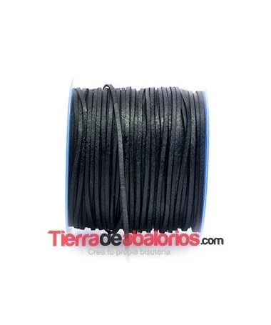 Lato Tireta Plana 2,6mm, Negro