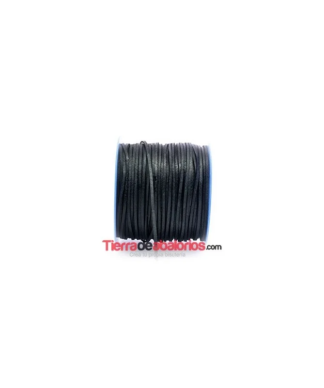 Lato Tireta Plana 2,6mm, Negro