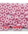 Donut Cristal Checo 9x5mm Agujero 3mm, Rosa Pastel