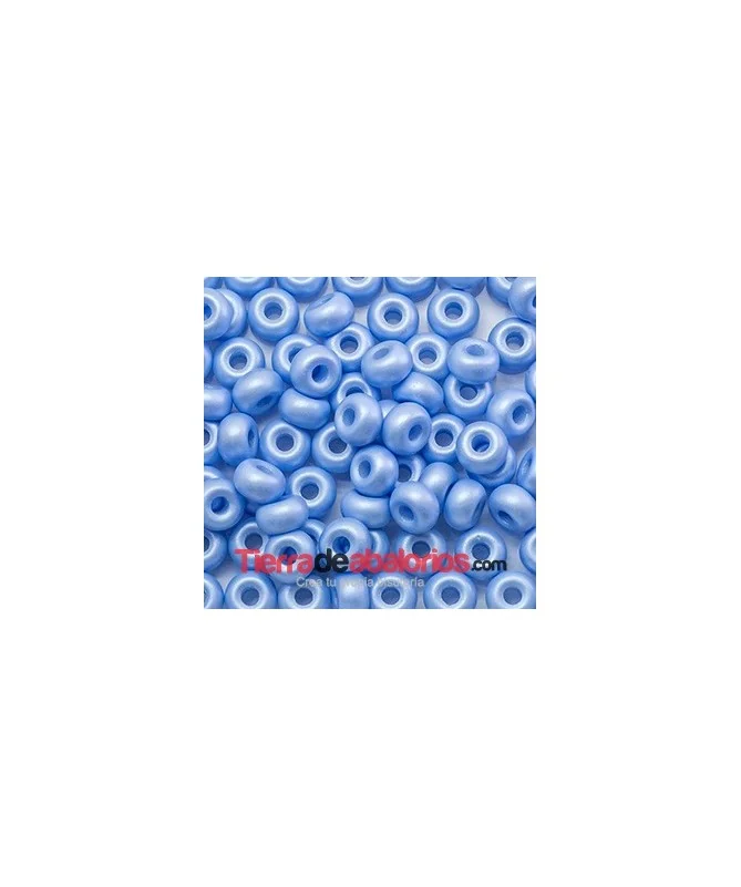 Donut Cristal Checo 9x5mm Agujero 3mm, Azul Pastel