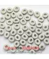 Cerámica Rondel 6x2,5mm Agujero 2,3mm Blanco Roto