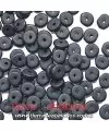Cerámica Rondel 6,5x2,2mm Agujero 1,2mm Negro