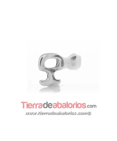 Cierre Ojal con Arpón 39x20mm Agujero 8x4mm, Plateado
