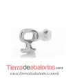 Cierre Ojal con Arpón 39x20mm Agujero 8x4mm, Plateado