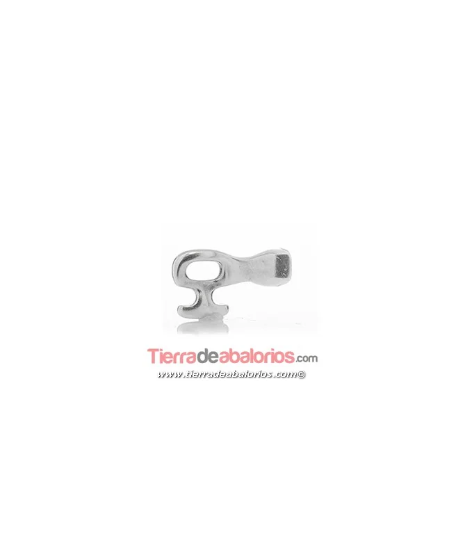 Cierre Ojal con Arpón 39x20mm Agujero 8x4mm, Plateado