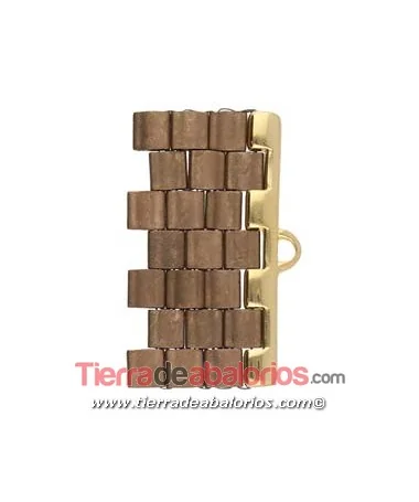Terminal Soros IV para Tila Bead Miyuki, Dorado Terminal Soros IV para Tila Bead Miyuki, Dorado