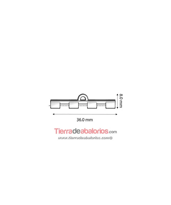 Terminal Soros IV para Tila Bead Miyuki, Dorado Terminal Soros IV para Tila Bead Miyuki, Dorado
