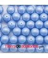 Perla de Cristal Checo 10mm Agujero 0,9mm, Azul Pastel