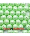 Perla de Cristal Checo 10mm Agujero 0,9mm, Verde Pastel