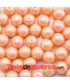 Perla de Cristal Checo 10mm Agujero 0,9mm, Salmón Pastel