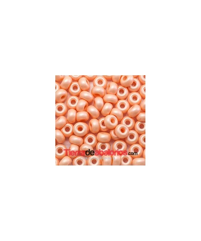 Donut Cristal Checo 9x5mm Agujero 3mm, Salmón Pastel