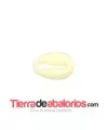Concha Acrilica 13x18mm, Marfil