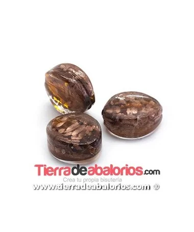 Cristal Artesano 31x25mm Agujero 1,9mm Topaz Irisado Cobre