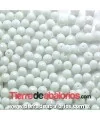 Jaspe Blanco Bola Facetada 4mm Agujero 0,8mm