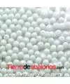 Jaspe Blanco Bola Facetada 4mm Agujero 0,8mm