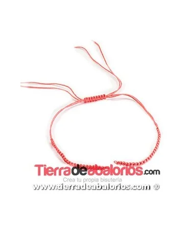 Pulsera Macramé Montada, Salmón