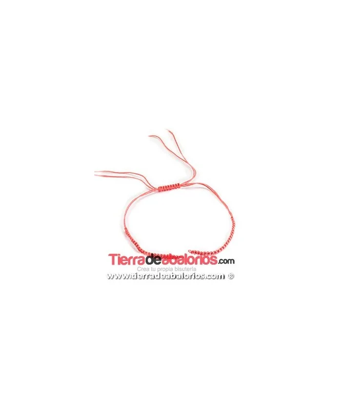 Pulsera Macramé Montada, Salmón