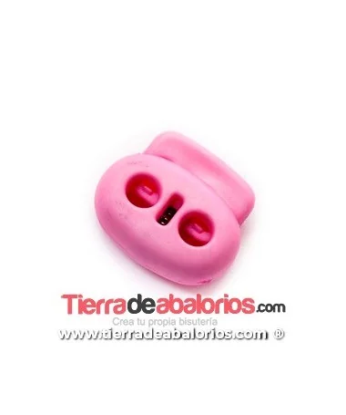 Cierre Pasador Cordón Doble 20x18mm, Rosa