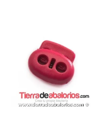 Cierre Pasador Cordón Doble 20x18mm, Rojo