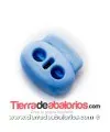 Cierre Pasador Cordón Doble 20x18mm, Celeste
