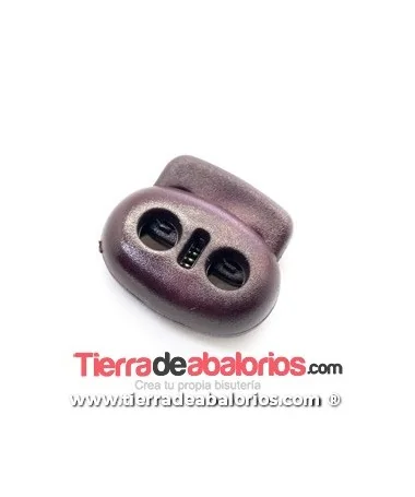 Cierre Pasador Cordón Doble 20x18mm, Marrón Chocolate