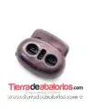 Cierre Pasador Cordón Doble 20x18mm, Marrón Chocolate