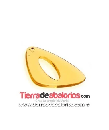 Colgante Acrílico 35x37mm, Ambar