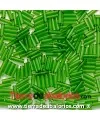 Canutillo 7x2mm Agujero 0,6mm, Verde Hierba