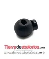 Tope Pasa Cordón 18x12mm Agujero 5mm, Negro