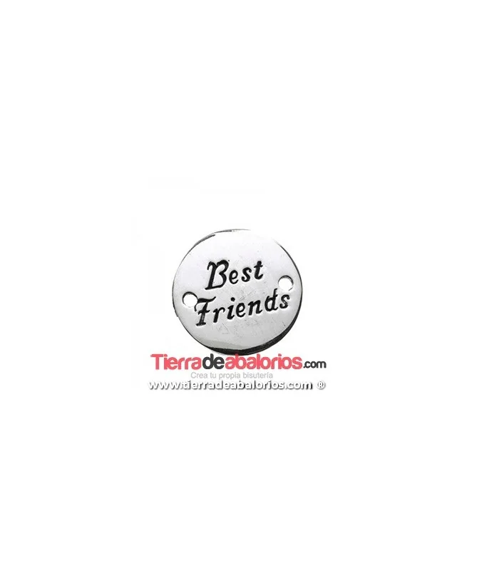 Conector Moneda 15mm Best Friends, Plata de Ley