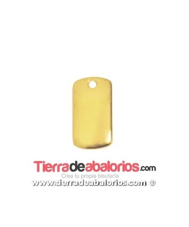 Colgante Chapa Lisa 11x21mm, Dorada