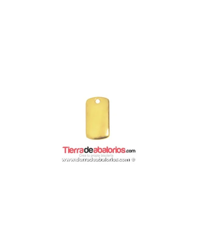 Colgante Chapa Lisa 11x21mm, Dorada